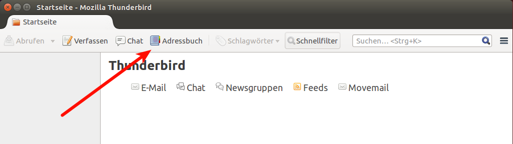 Adressbuch öffnen