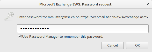 Passwort-Dialog