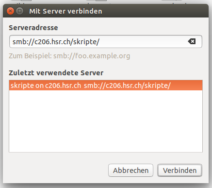 Pfad zur Netzwerkfreigabe angeben
