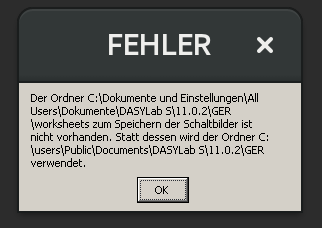 Fehlermeldung beim Programmstart